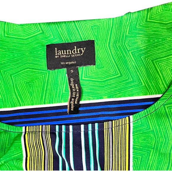 Laundry by Shelli Segal Summer Dress Women’s size Large Blue Green - Picture 5 of 5